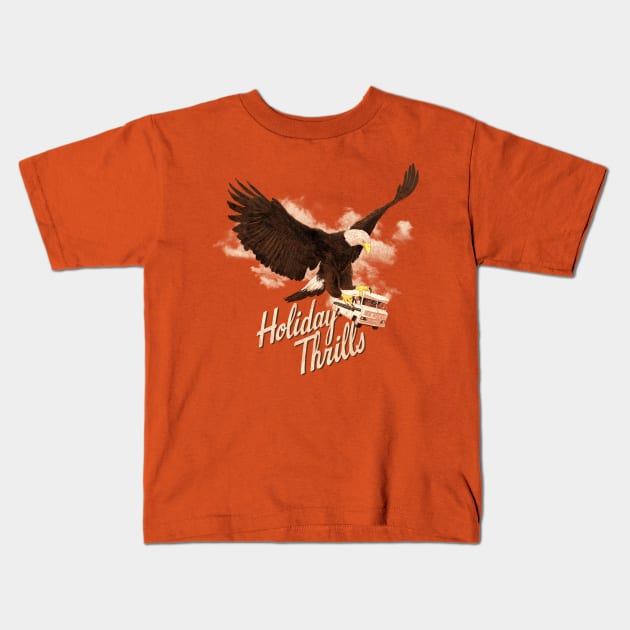 Holiday Thrills Kids T-Shirt by victorcalahan